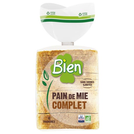 Pain de mie farine complète (500g)