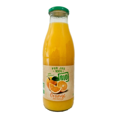 PUR JUS ORANGE BIO AVEC PULPE -75cl