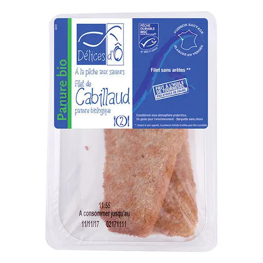 Filet cabillaud MSC Panure BIO x2-(200g)