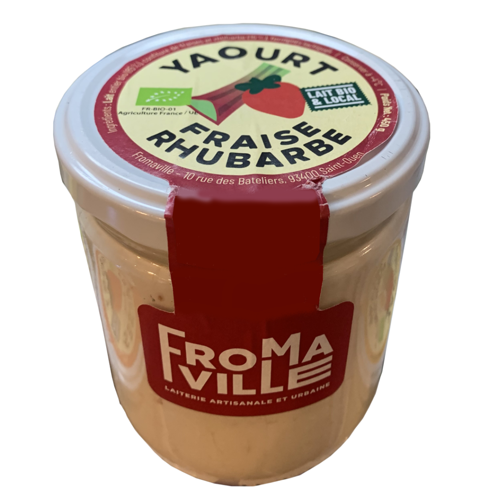 Yaourt fraise-rhubarbe FromaVille (450g)