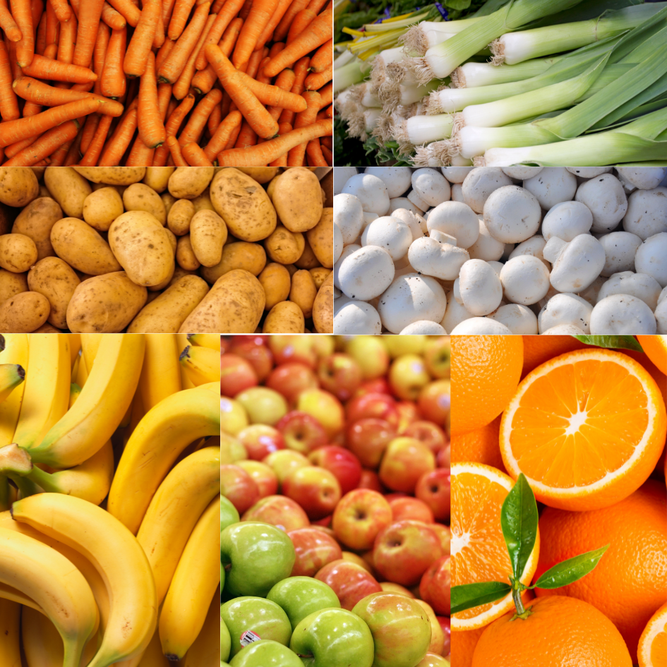 Panier de fruits et légumes classique