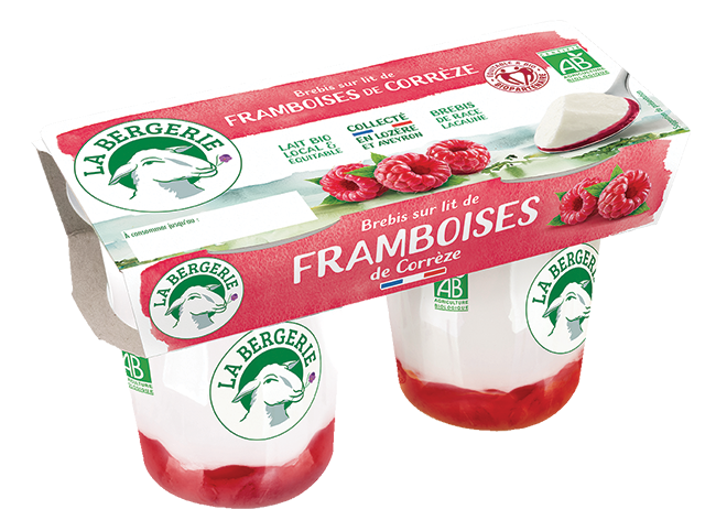 Yaourt au lait de brebis Framboises x2