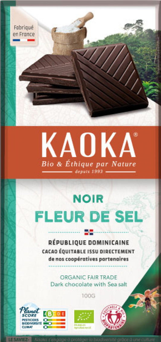 Tablette de chocolat noir à la fleur de sel