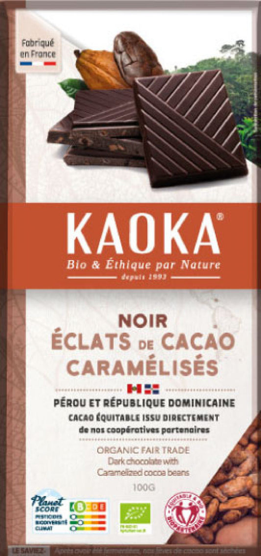 Chocolat noir éclats de cacao caramélisés