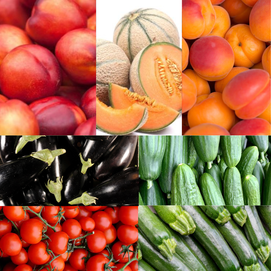 Grand panier de fruits et légumes