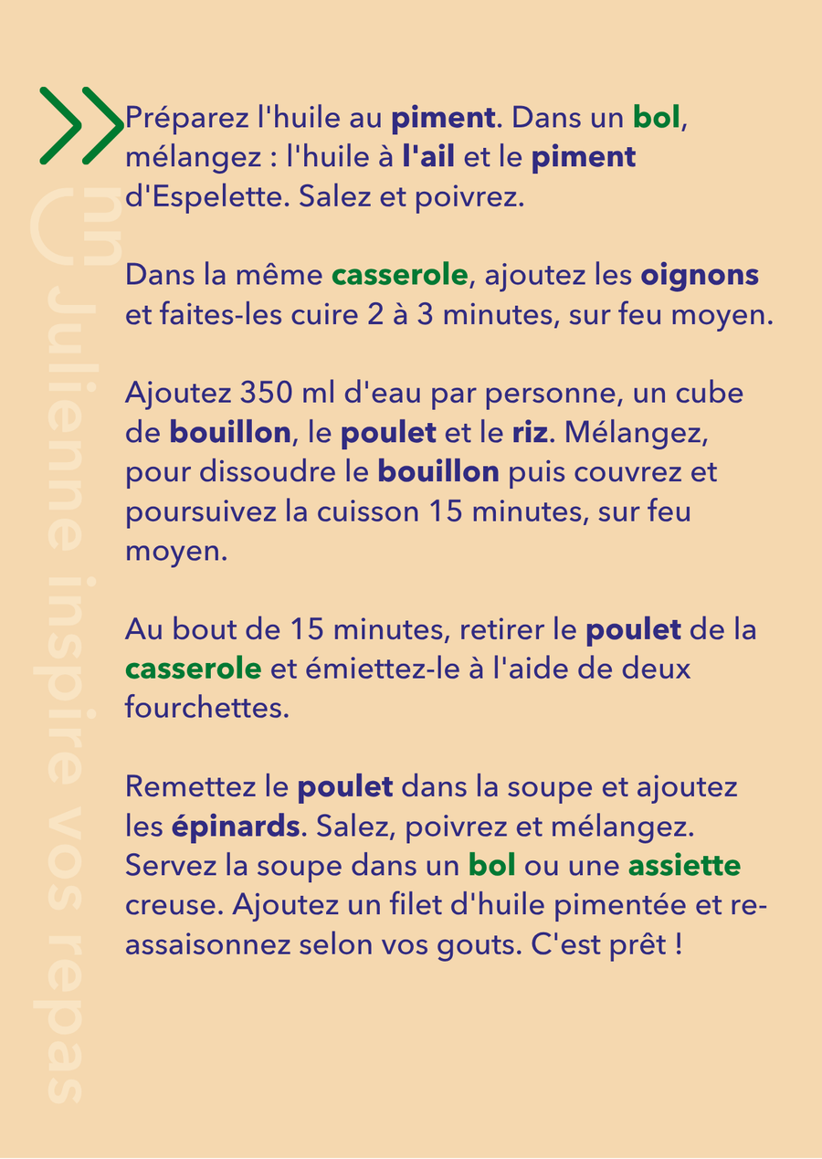 Soupe de poulet pimentée