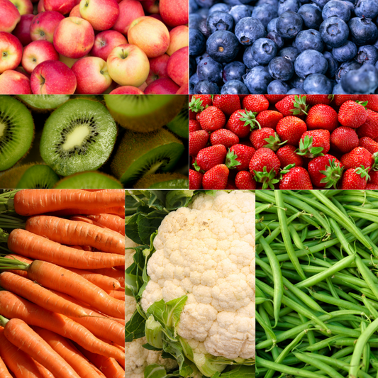 Grand panier de fruits et légumes