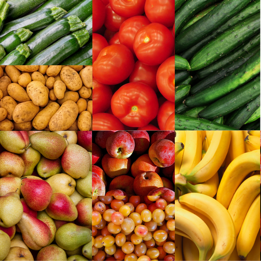 Grand panier de fruits et légumes