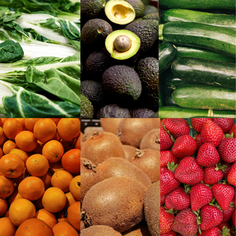 Grand panier de fruits et légumes