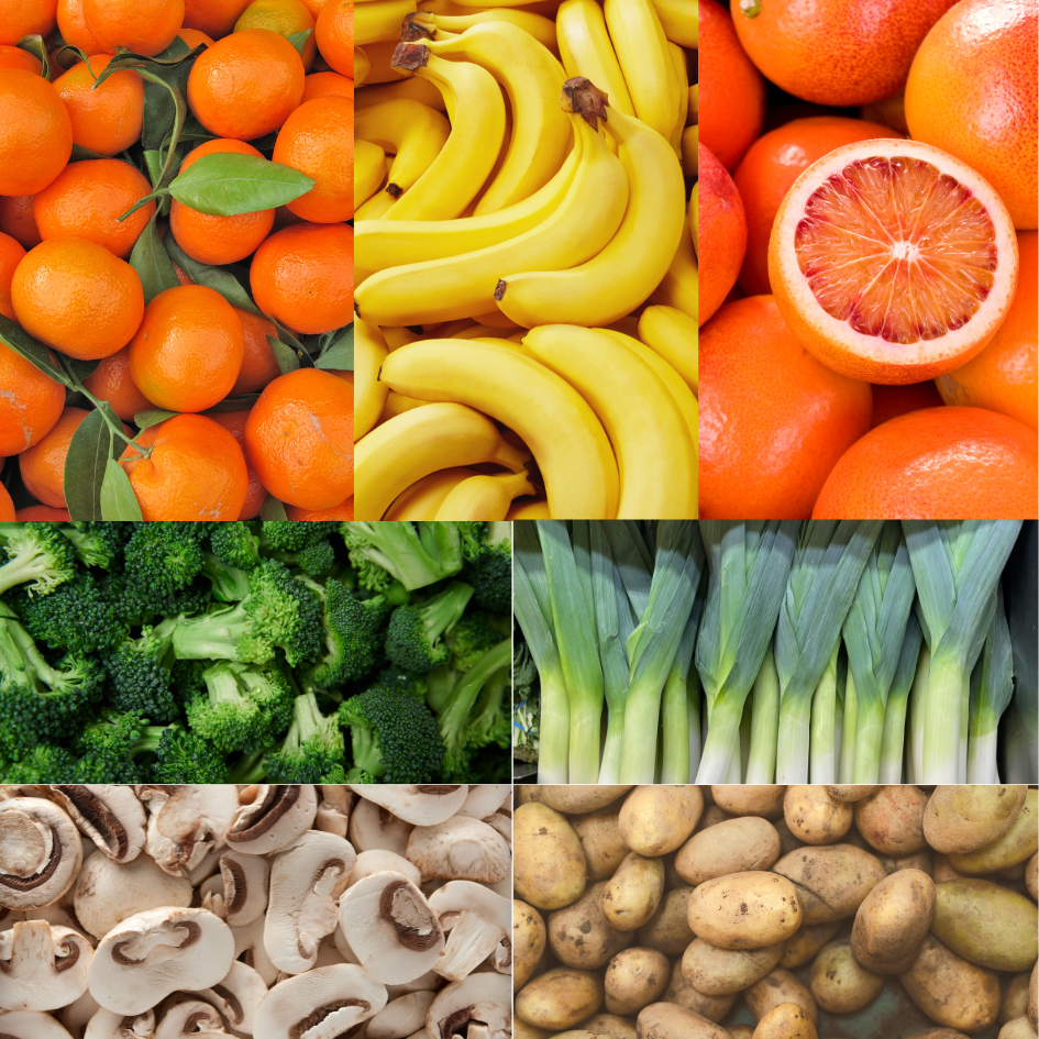 Grand panier de fruits et légumes