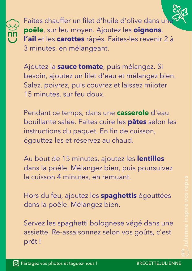 Bolognaise veggie