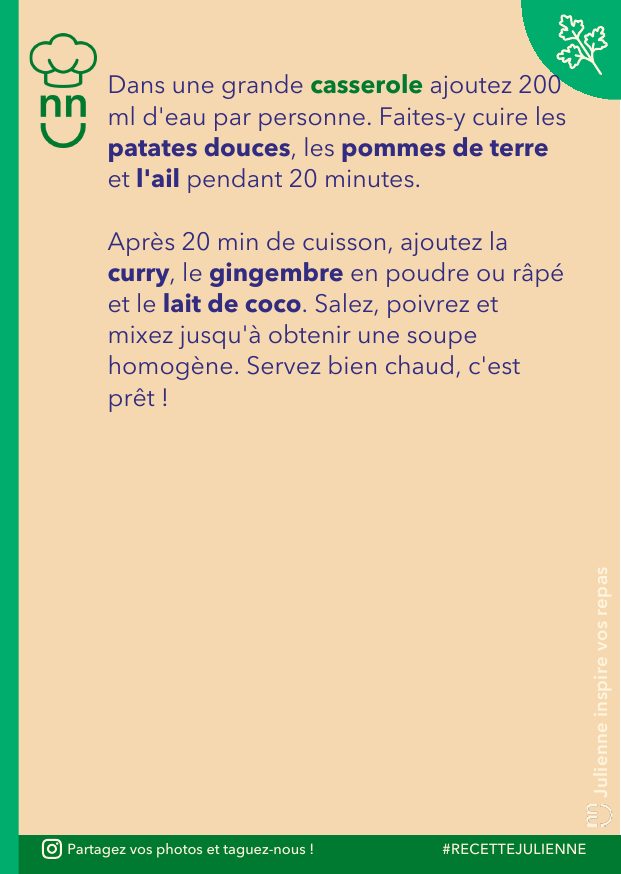 Soupe coco curry