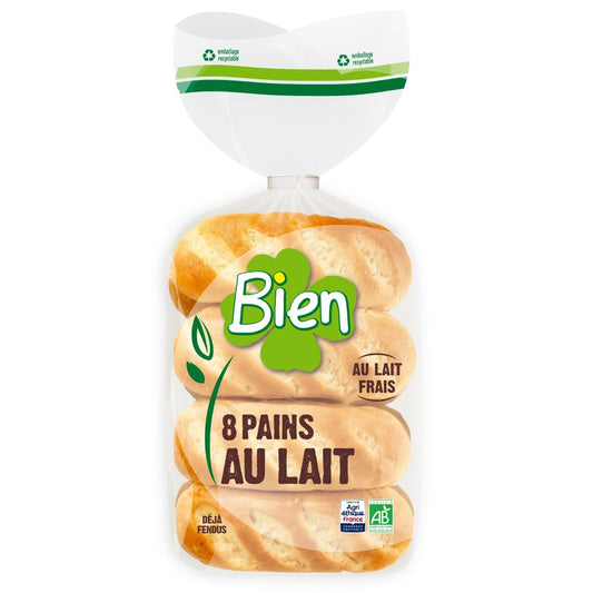 8 Pains au lait bio