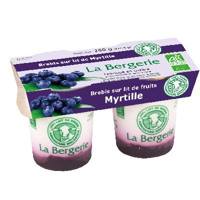 Yaourt au lait de brebis myrtilles